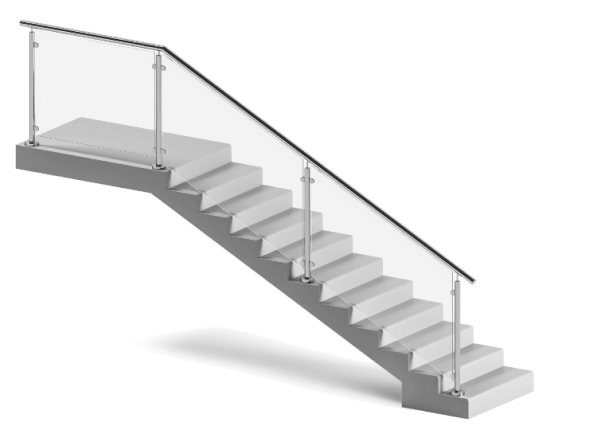 glass stairs railing