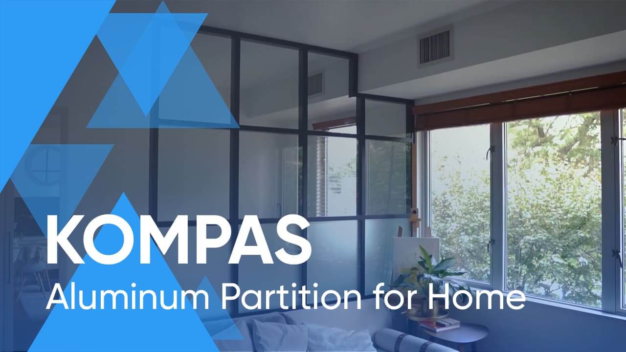 Studio Apartment Renovation with KOMPAS Aluminum and Glass Divider