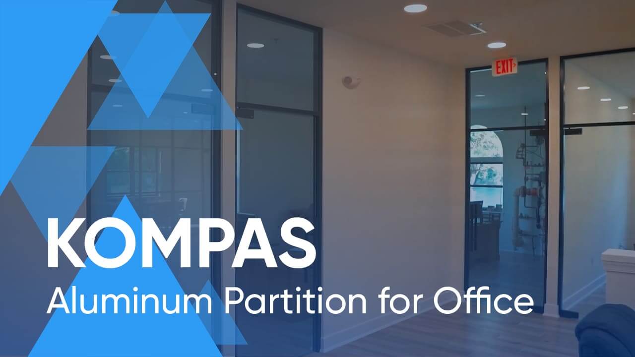 Office Renovation with KOMPAS Aluminum and Glass Partitions by Crystalia Glass